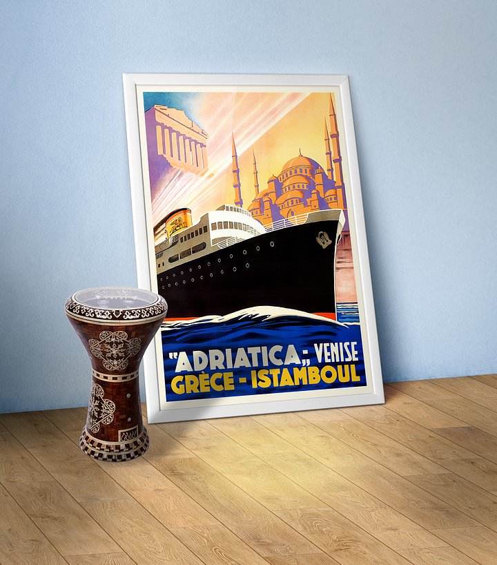 Greece Istanbul, Turkey, Adriatic (France, 1910s) — retro vintage travel poster product image (1)