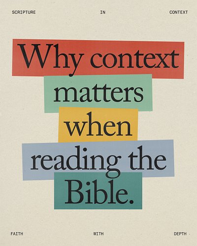 Reading the Bible well means asking better questions: Who was this written to? Why was it said? What comes before and after? ...