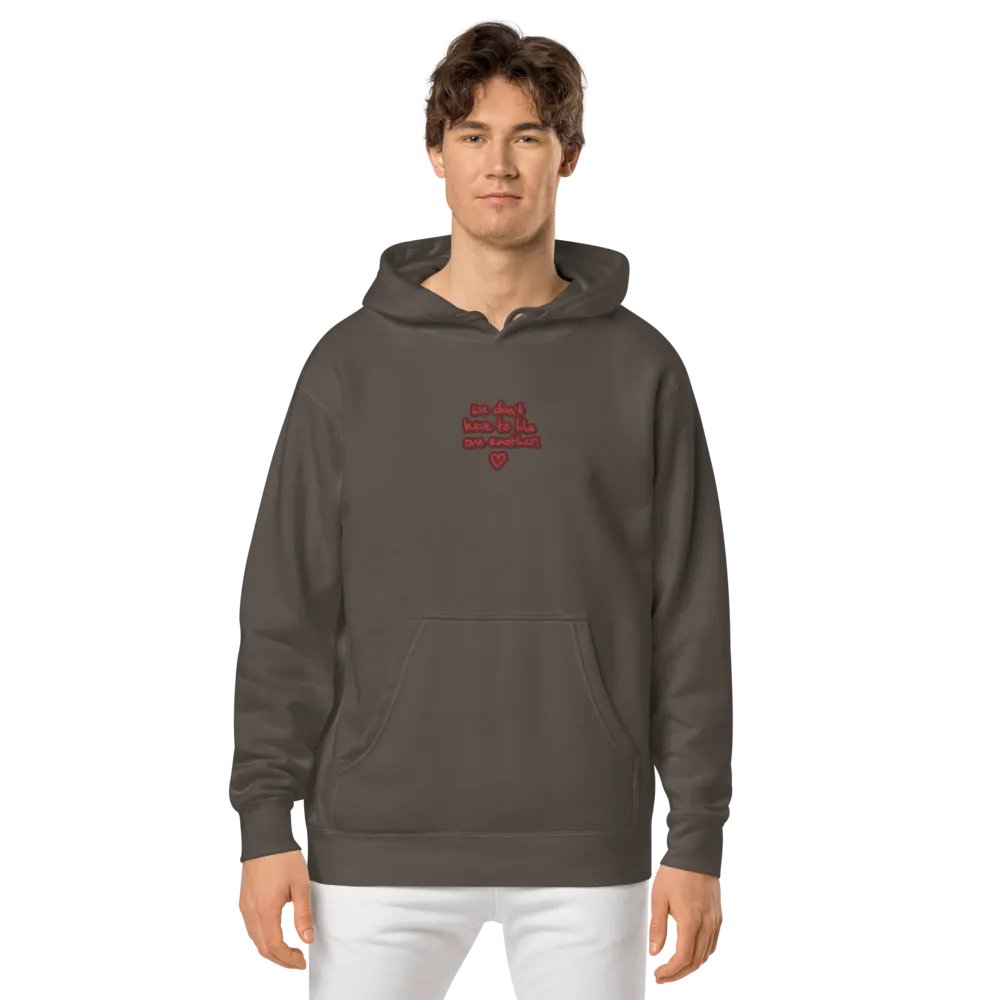 ONE ANOTHER (cherry) embroidered pigment hoodie product image (3)