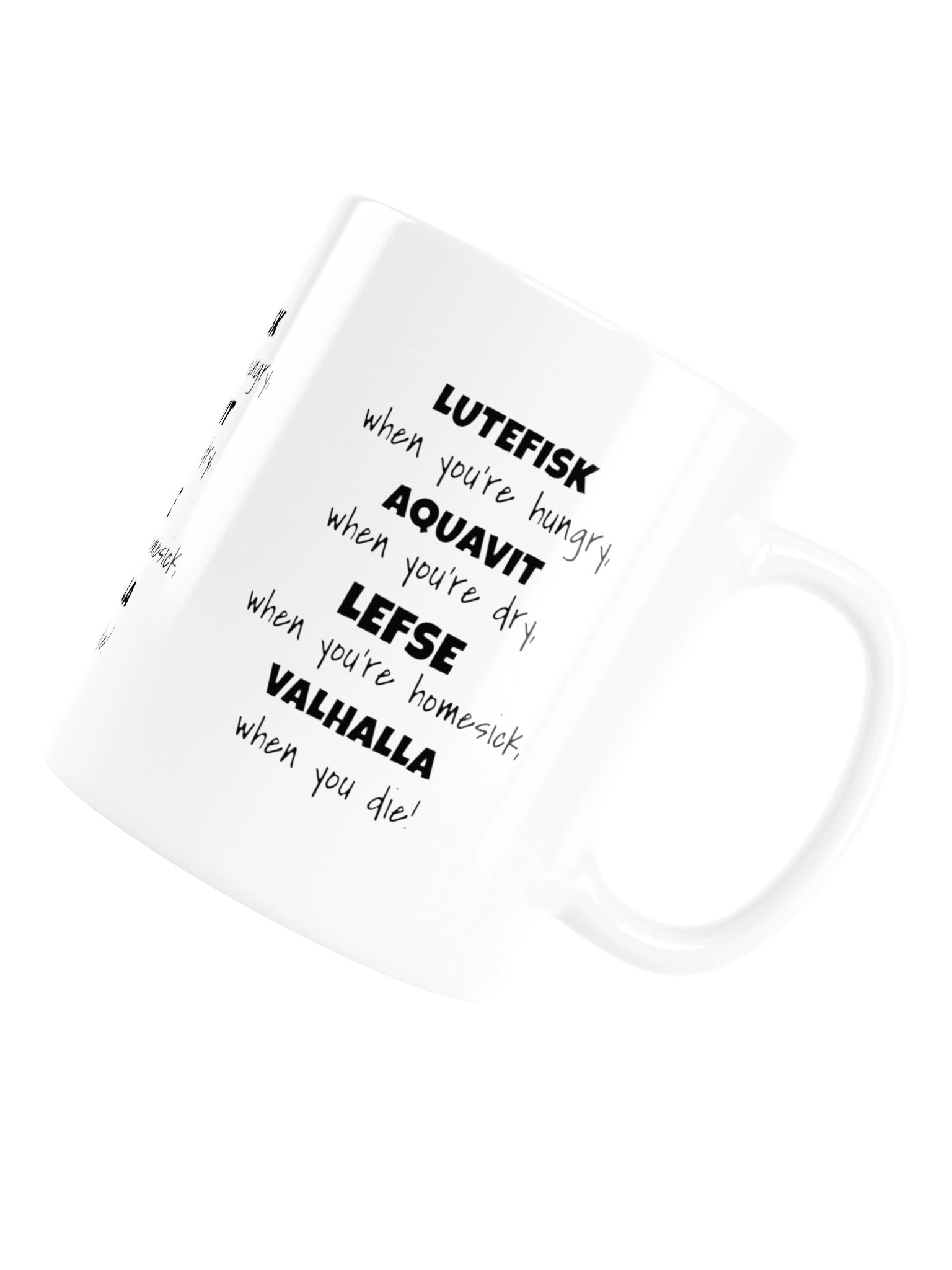 Norwegian Lutefisk Aquavit Lefse Glossy Mug product image (17)