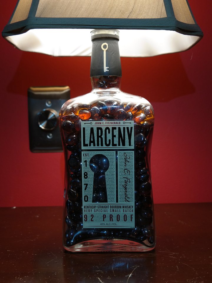 Larceny Whiskey Upcycled Bottle Lamp product image (1)
