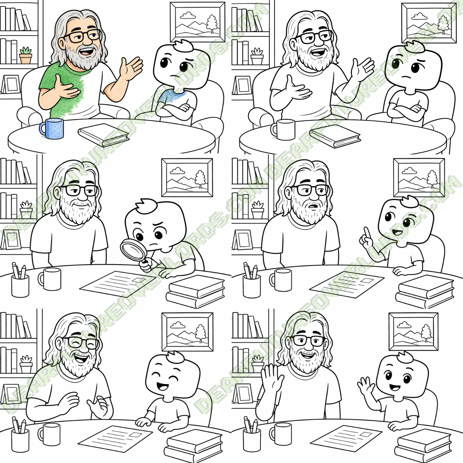 A Normal Conversation, Unfortunately: Digital Coloring Pages product image (1)
