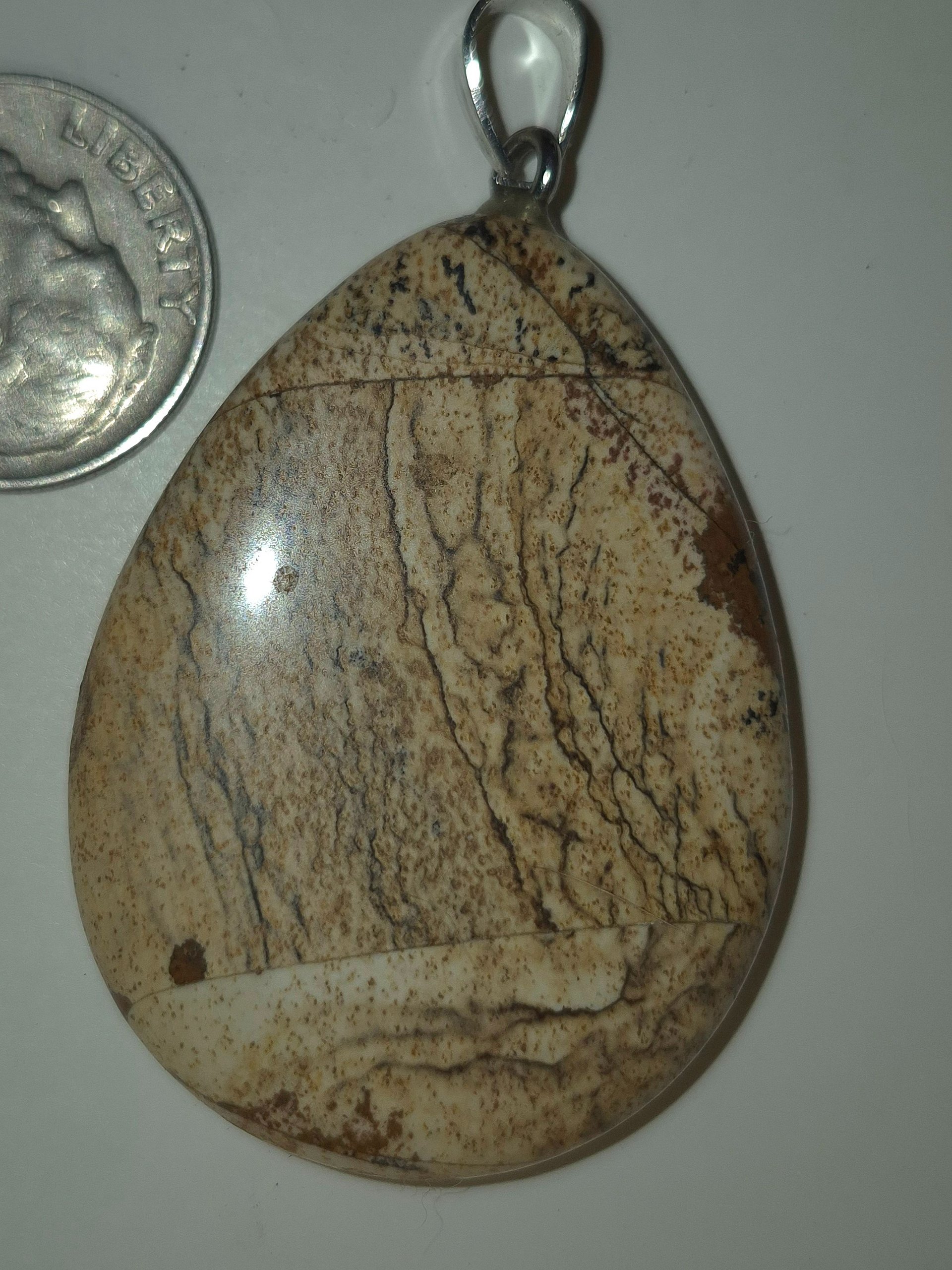 Picture Jasper Tear Drop Pendent product image (1)
