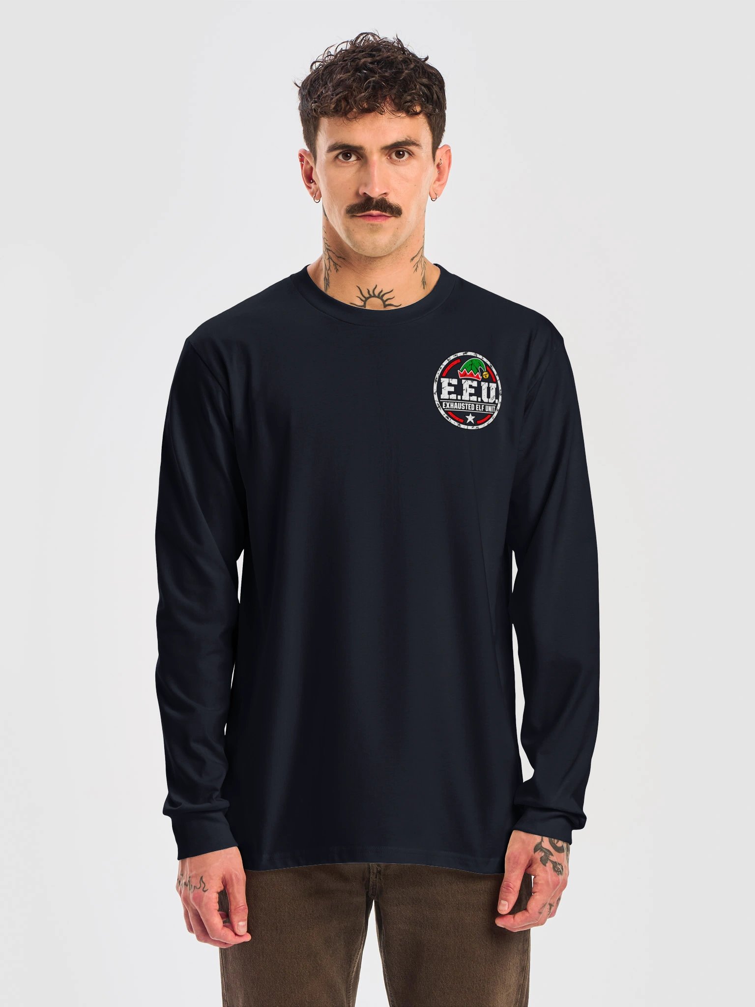 Men's Exhausted Elf Unit Crew | Premium Heavyweight Long Sleeve Tee product image (5)