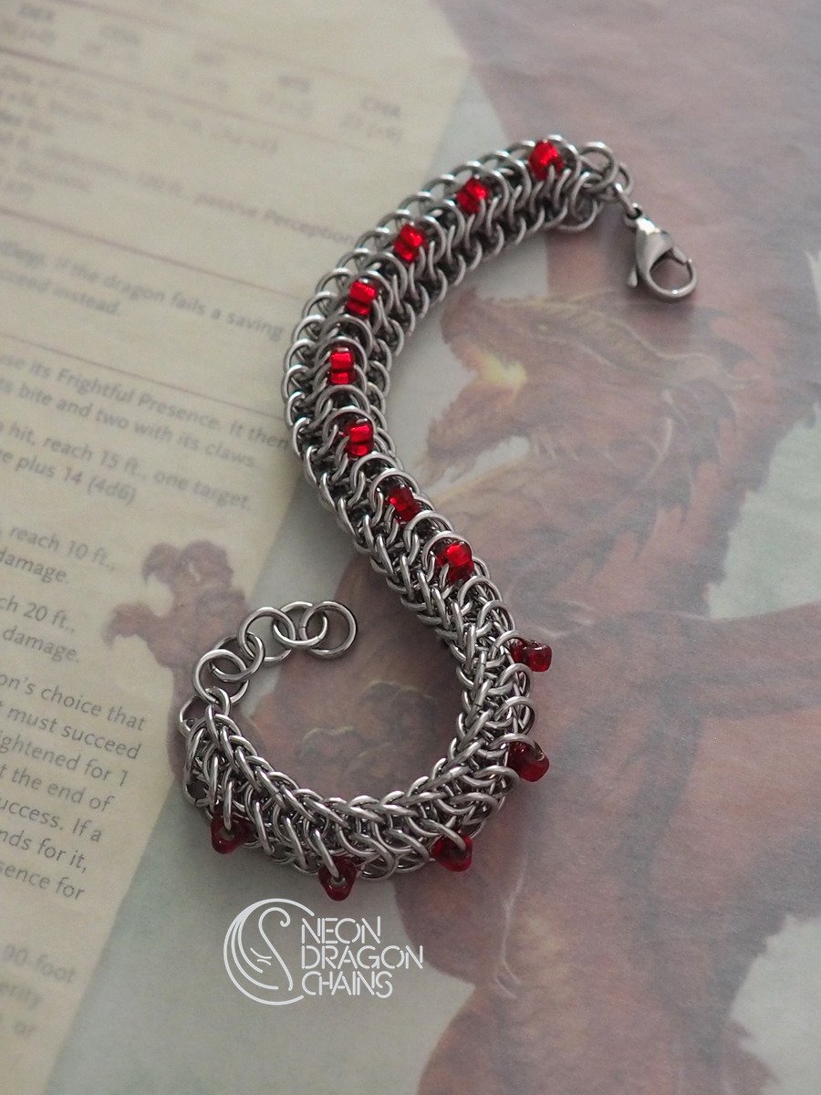 Infernal Dragonback Bracelet / Cherry OOAK product image (3)