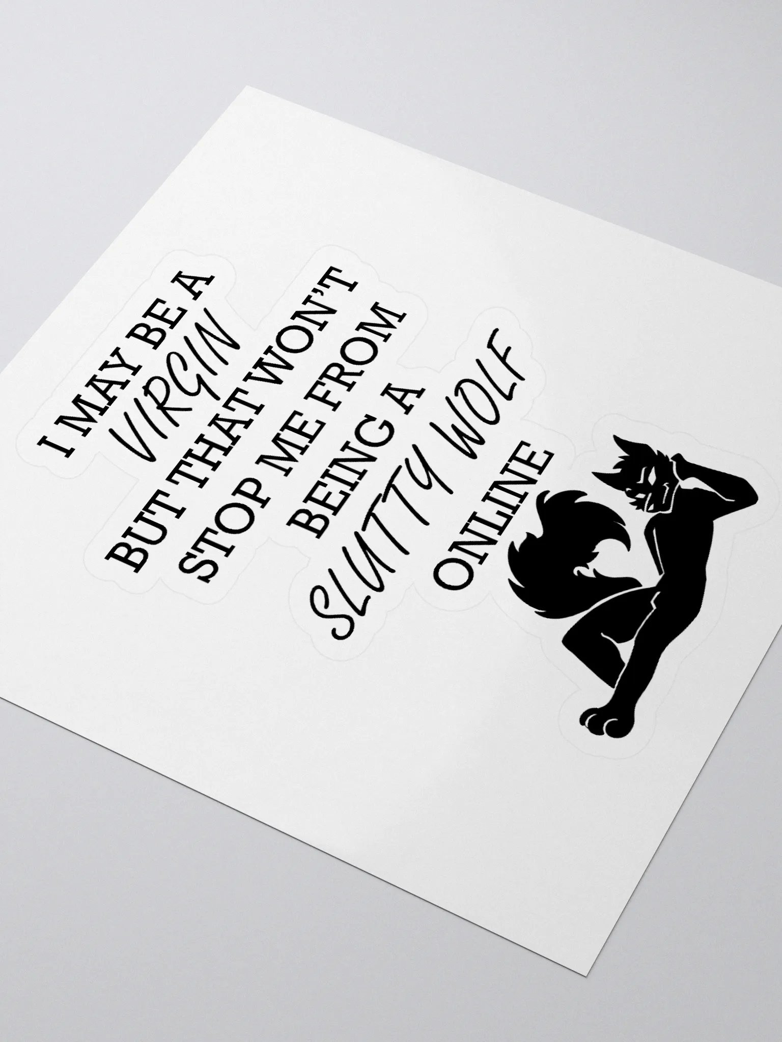 Slutty Wolf Kiss Cut Sticker product image (3)