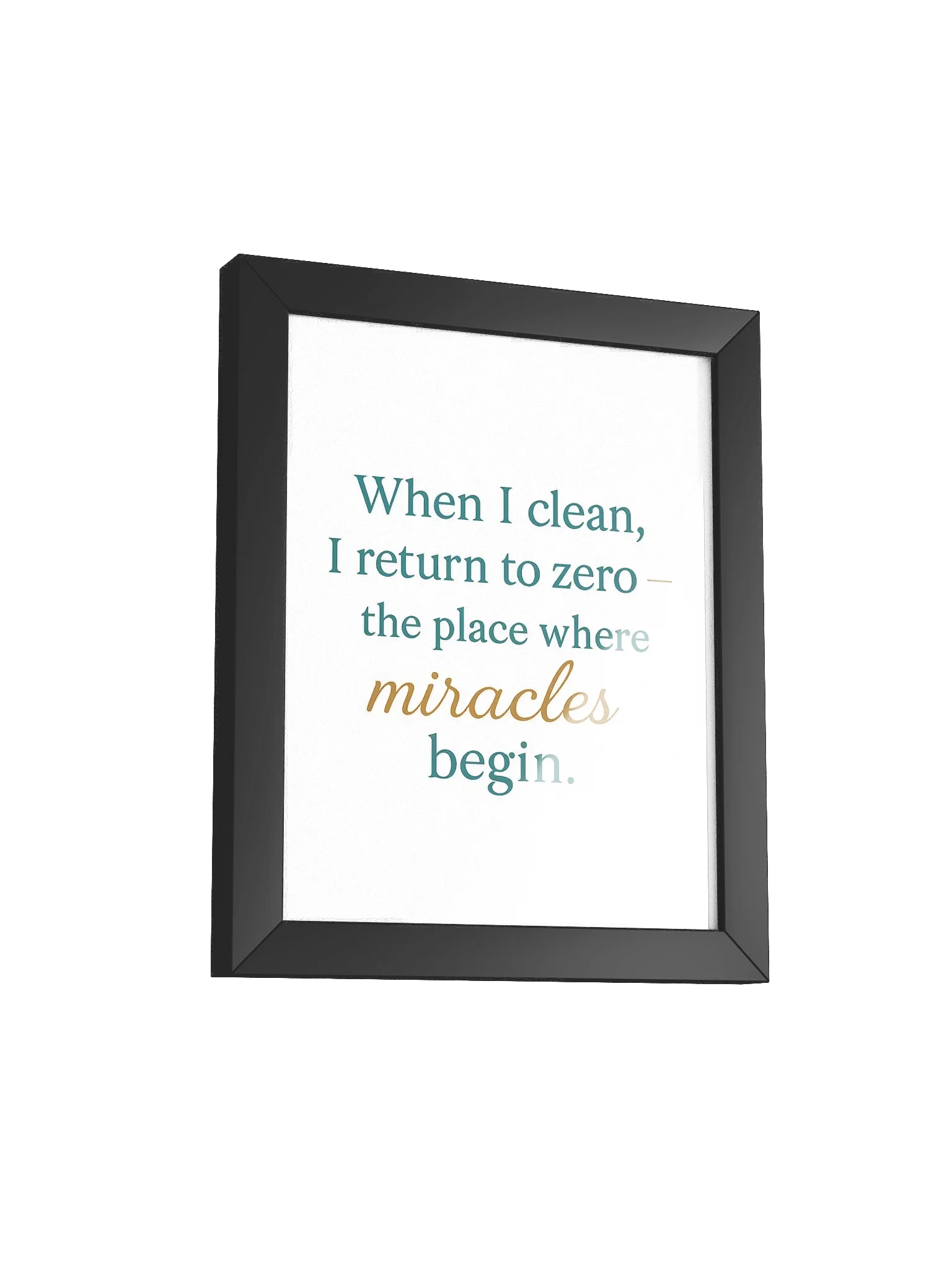 Miracles Begin at Zero – Wall Art product image (16)