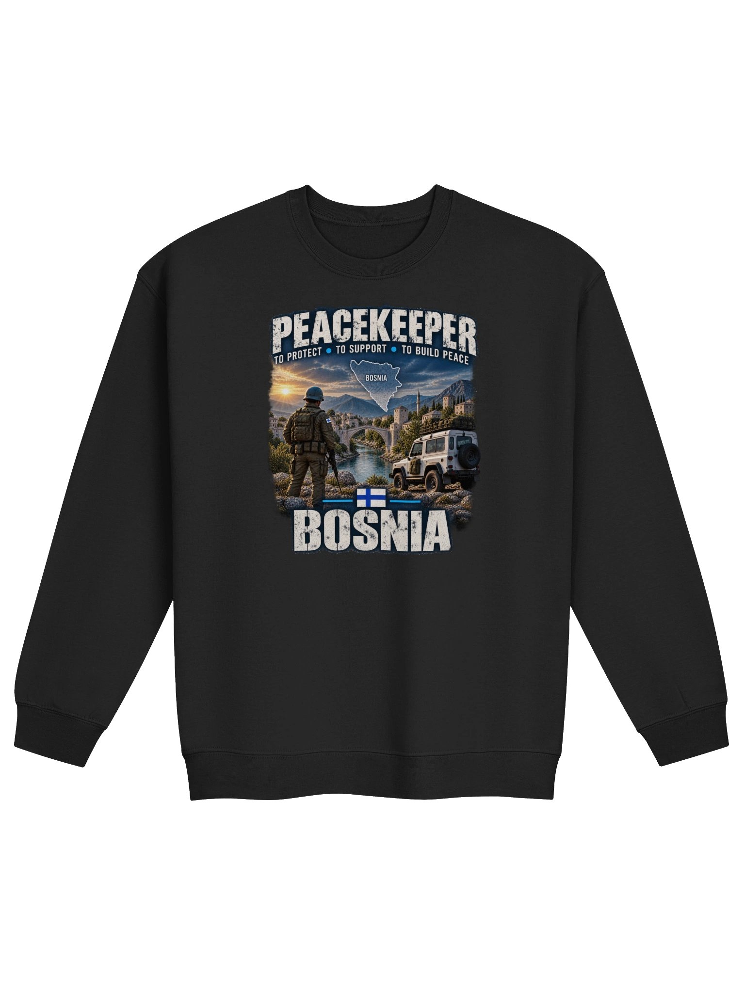 BOSNIA Peacekeeper Crewneck Sweatshirt product image (1)