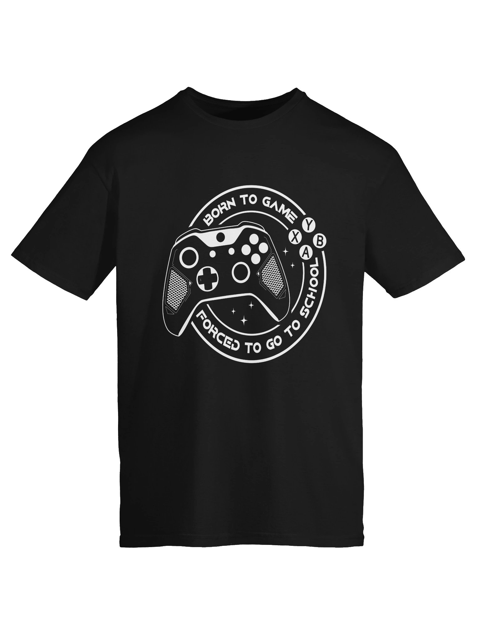 Born to Game Forced to Go to School T-Shirt | Funny Gamer Graphic Tee product image (5)