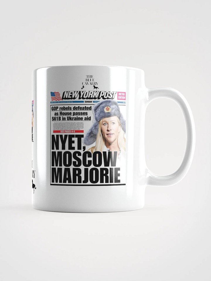 'NYET, MOSCOW MARJORIE' New York Post Cover Page Soviet Style Mug product image (1)