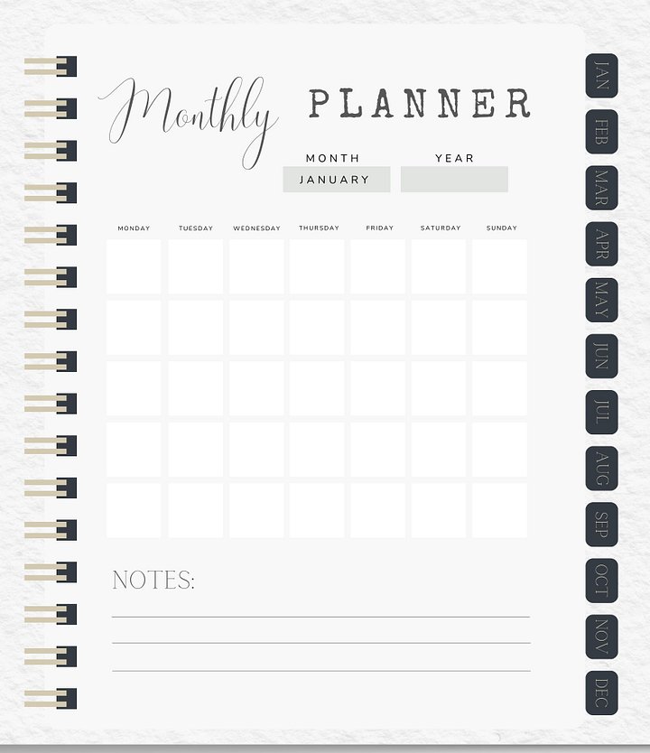 Minimalistic Digital Monthly Planner product image (2)