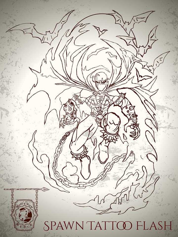 Tattoo Flash Series- Spawn- Digital Download product image (2)