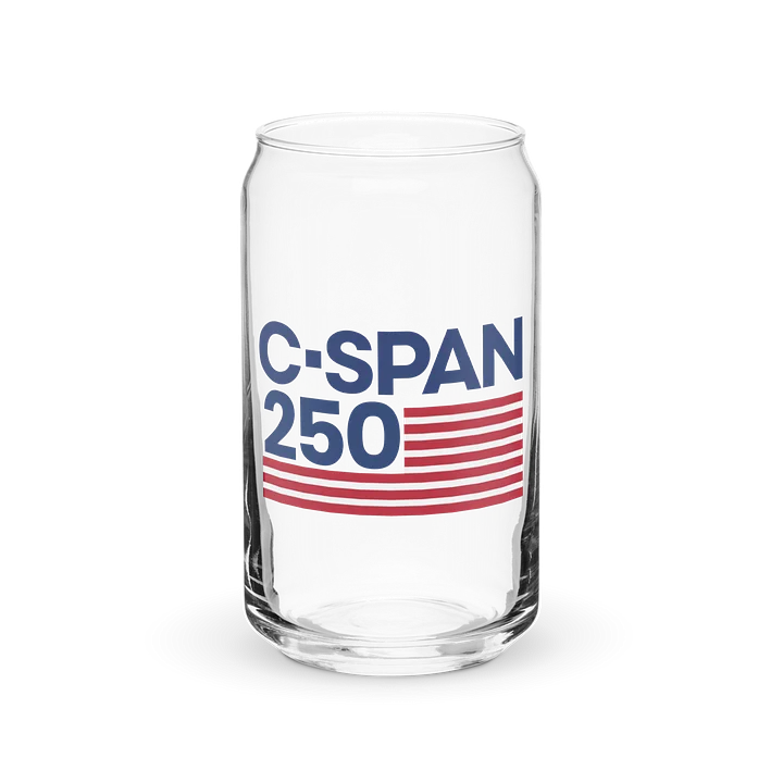 C-SPAN 250 Flag Can Shaped Glass product image (1)