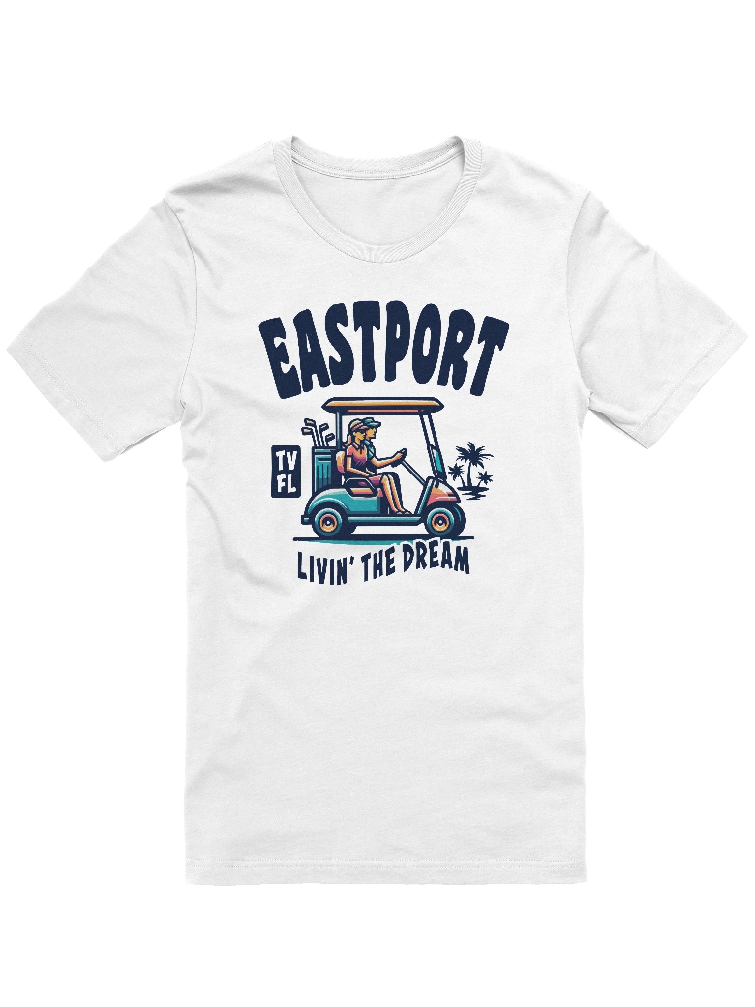 Eastport TV Florida USA Fun Golf Cart Design T-shirt product image (1)