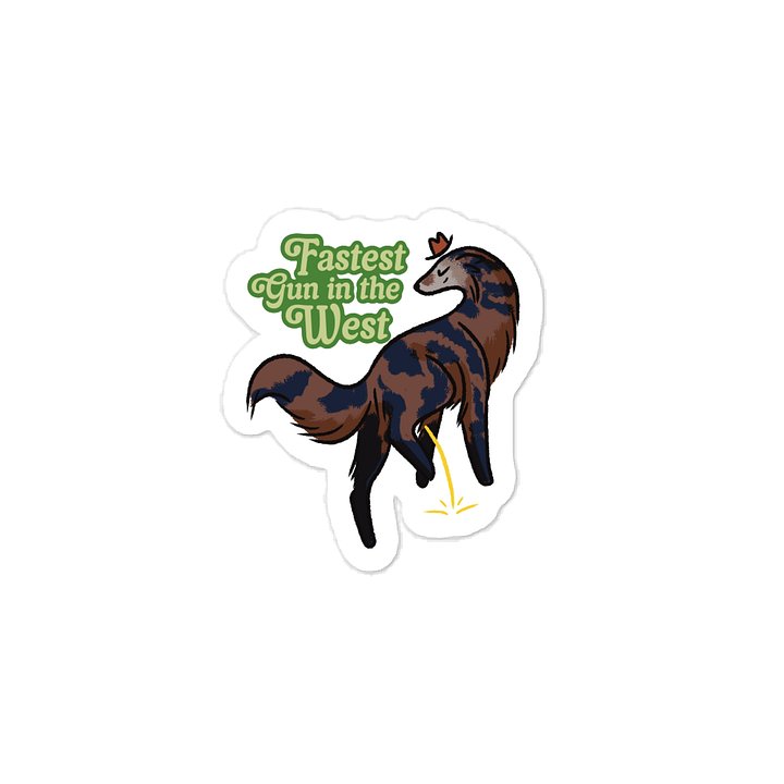 Fastest Gun in the West - Brindle - Kiss-Cut Vinyl Sticker product image (1)