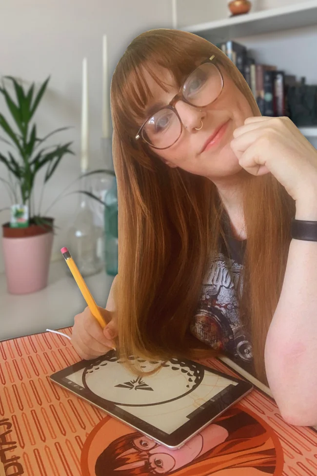 Hayley, the illustrator behind Gainful Bhaji