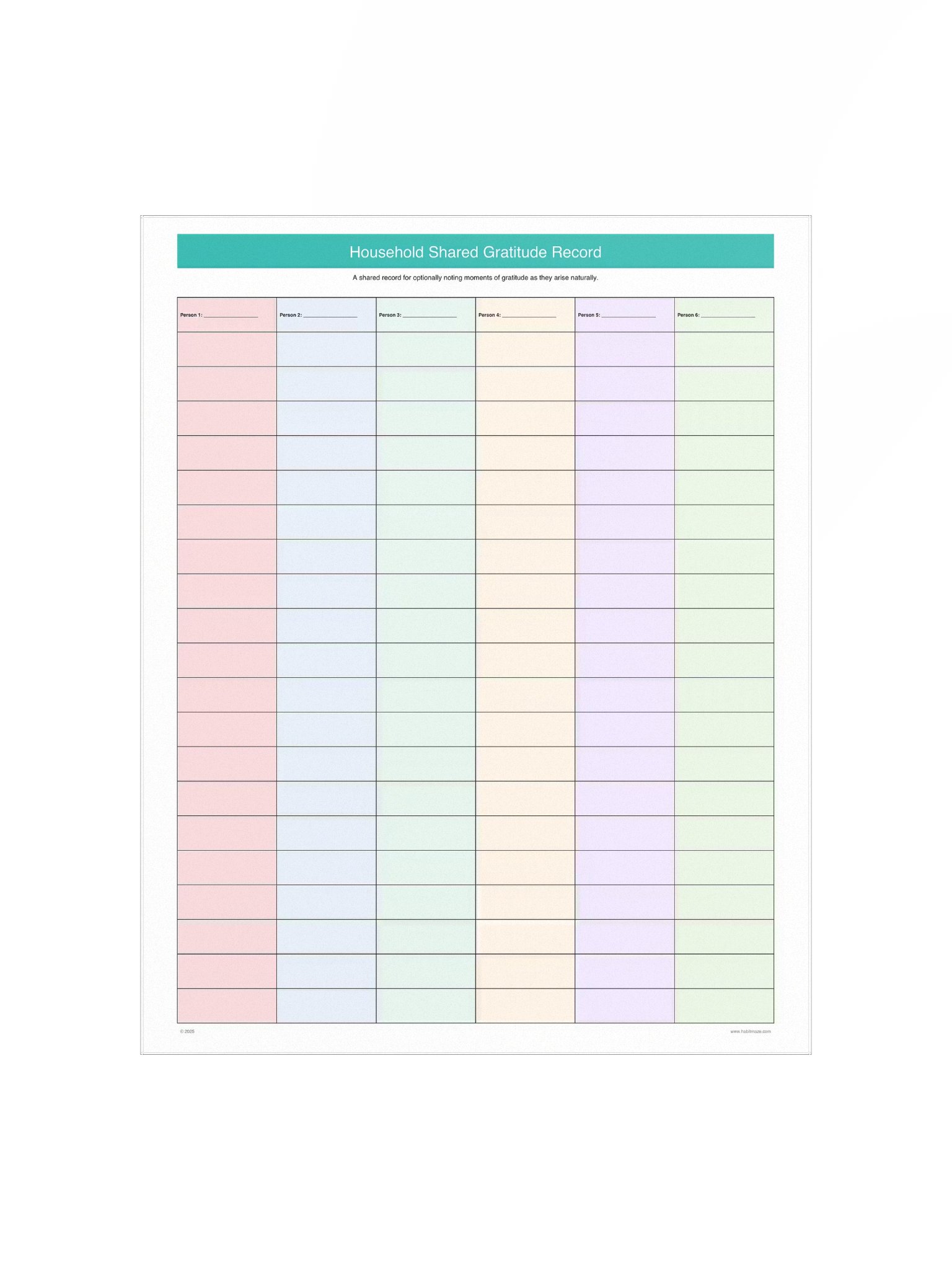 Household Shared Gratitude Record product image (2)