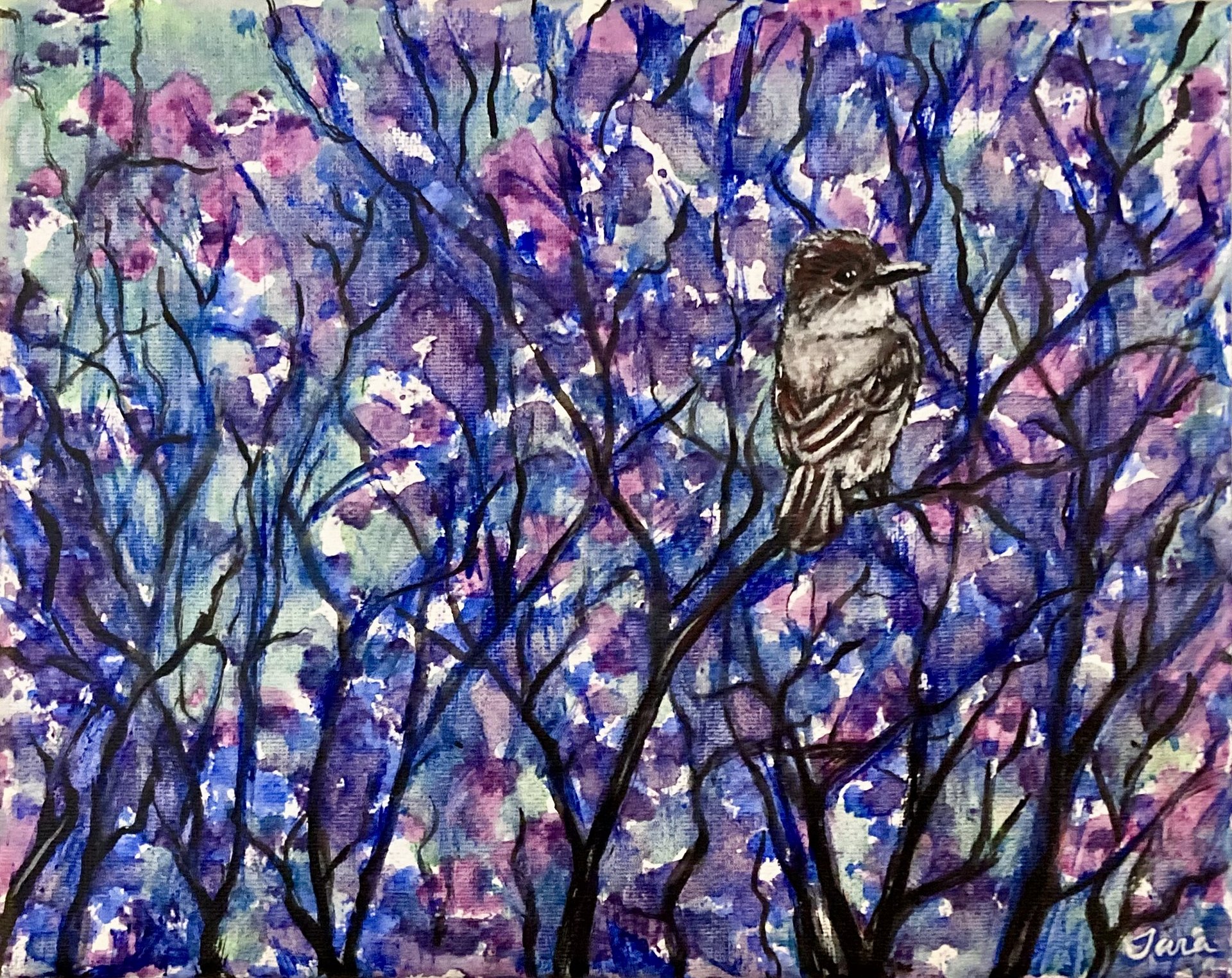 A Little Birdie Once told Me, Original Acrylic Painting. product image (1)