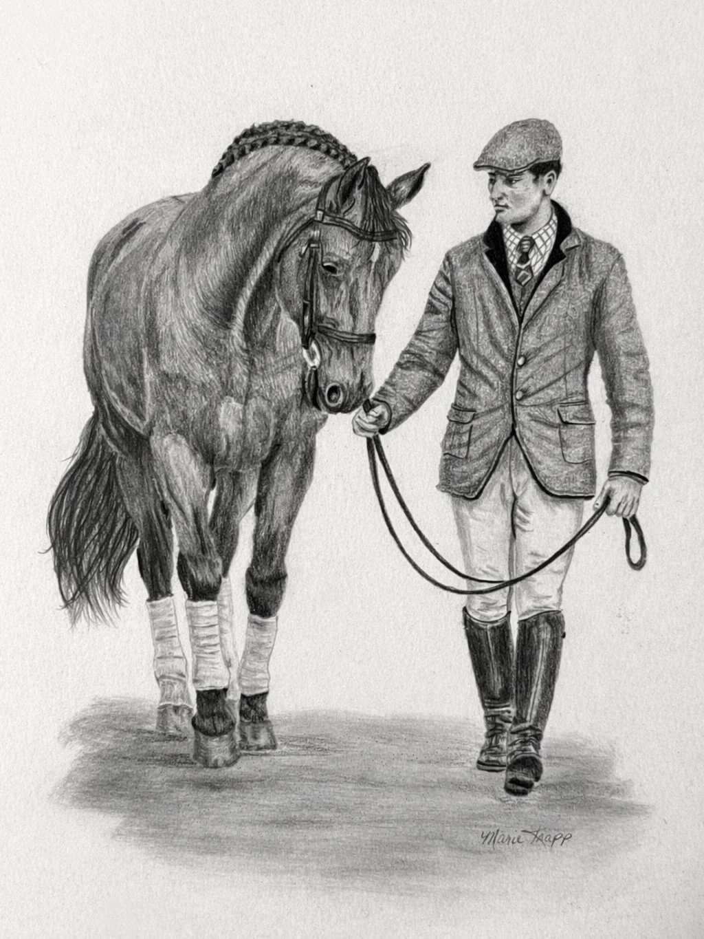 The Walk Original Graphite Pencil Drawing product image (2)