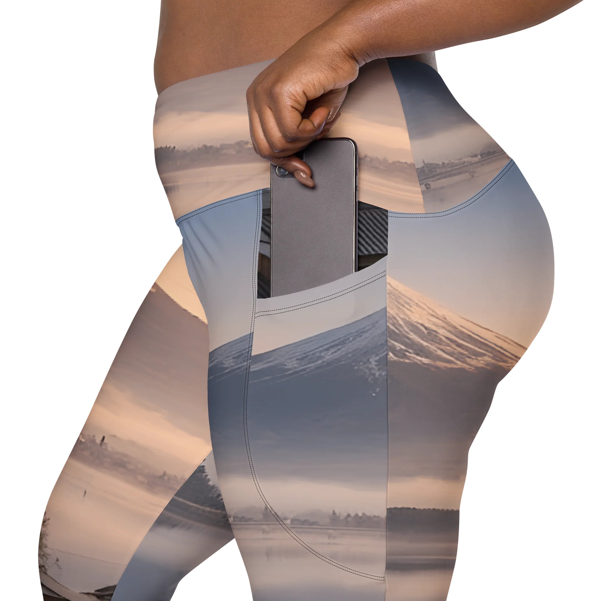 Mount Fuji High-Waisted Leggings with Pockets | UPF 50+ product image (10)
