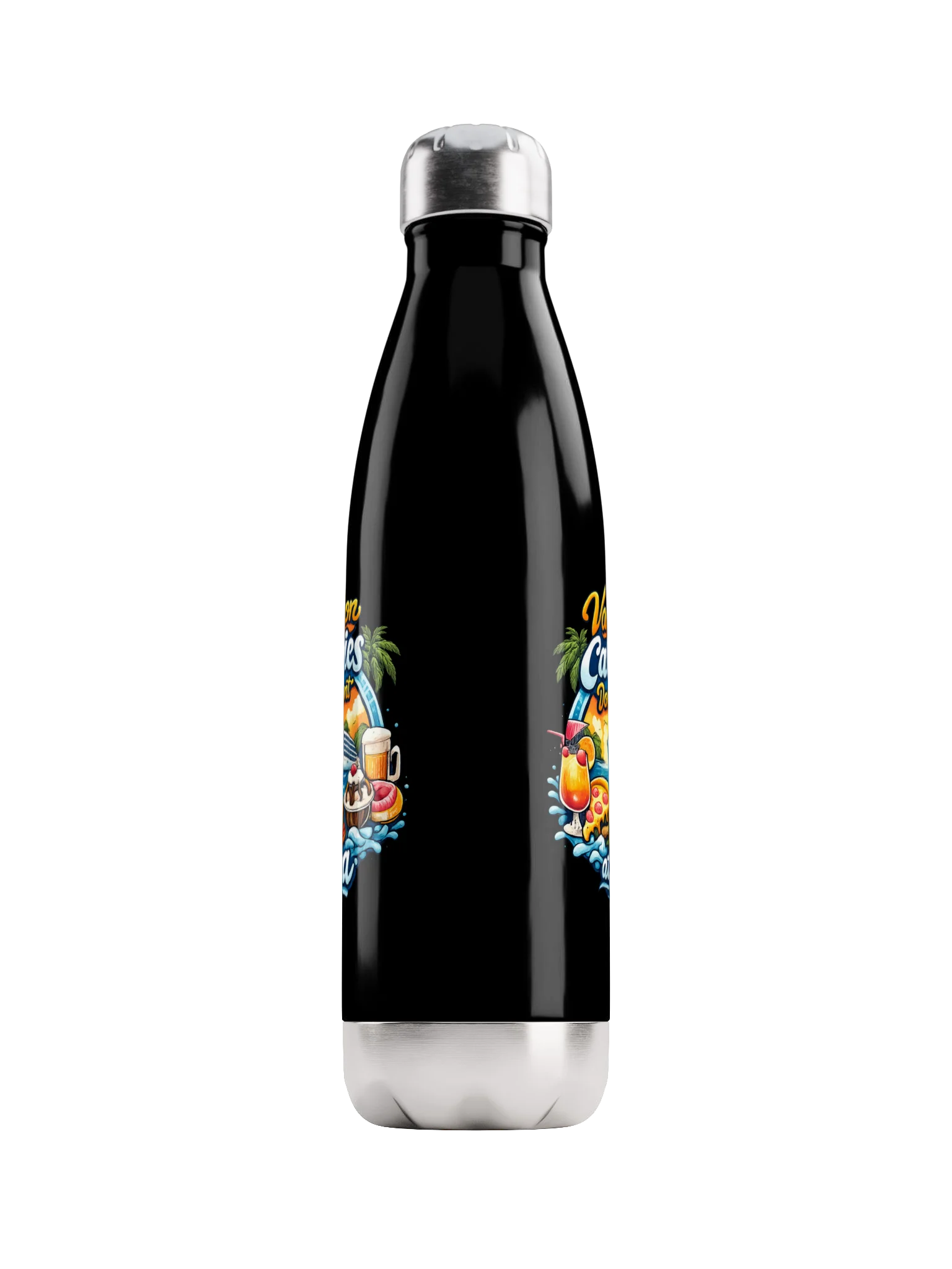 Vacation Calories Don't Count at Sea Stainless Steel Water Bottle product image (1)