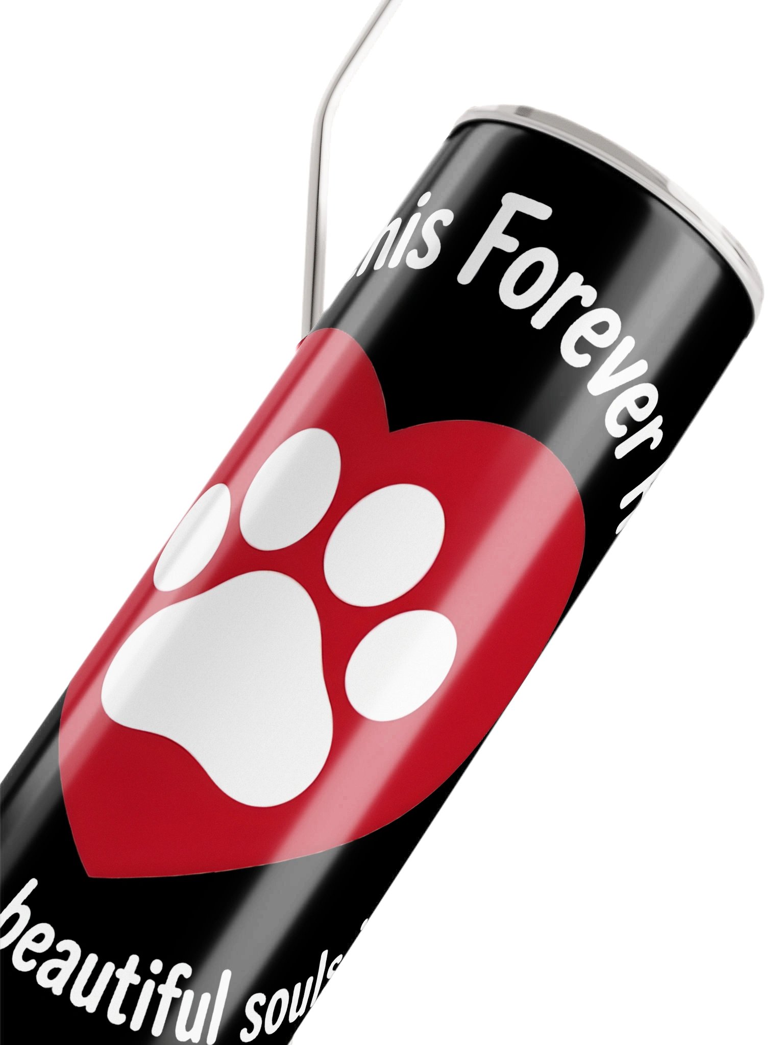 Bless This Forever Home Paw Heart Tumbler (black) product image (5)