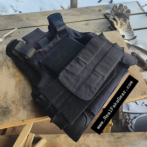 Modified Guarder PT1 vest with a brand new plate pocket. I somehow didn't take a before photo, but the original front panel w...