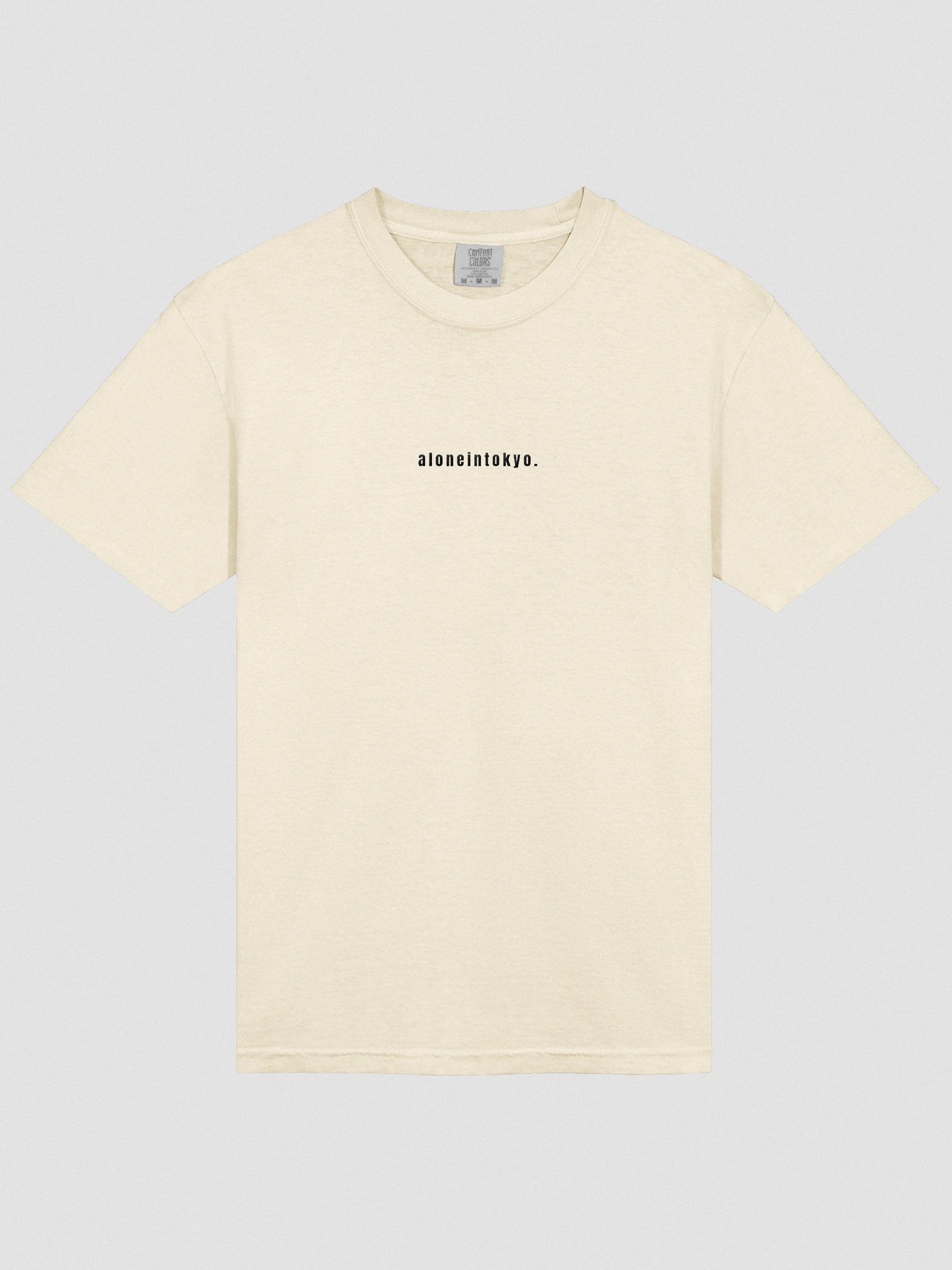 TOKYO BLACK TEXT EMBROIDERED T-SHIRT product image (1)