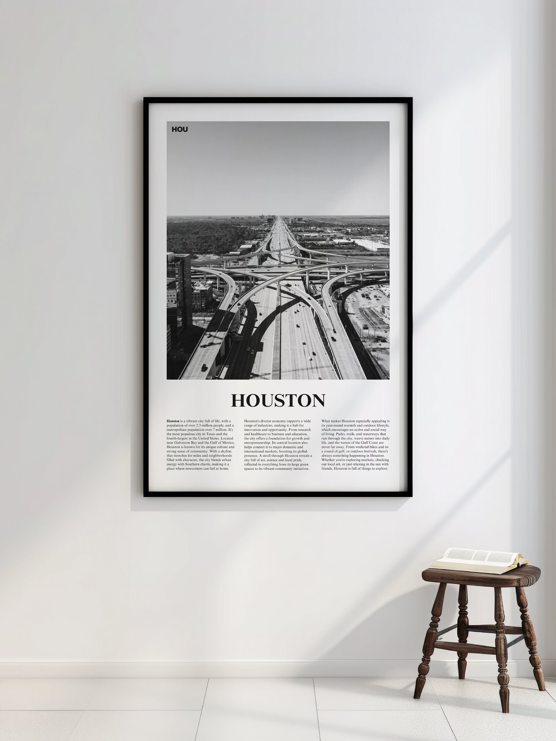 Houston 02 Newspaper Poster | Framed product image (7)