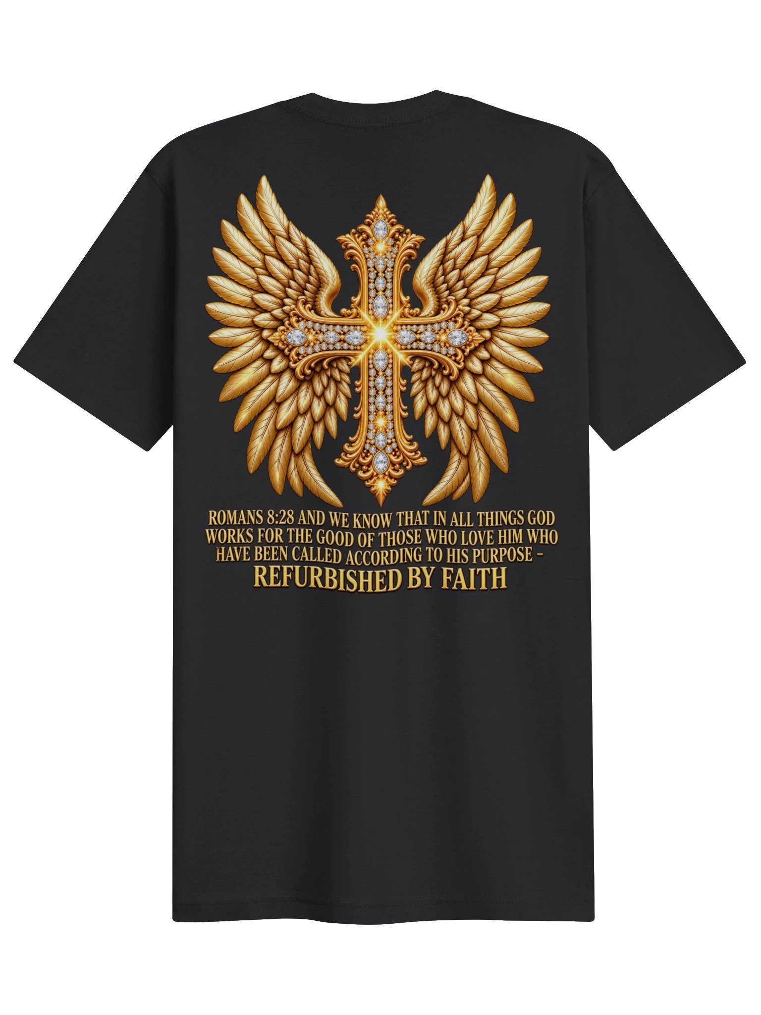 Jeweled Cross T-Shirt — Romans 8:28 product image (2)