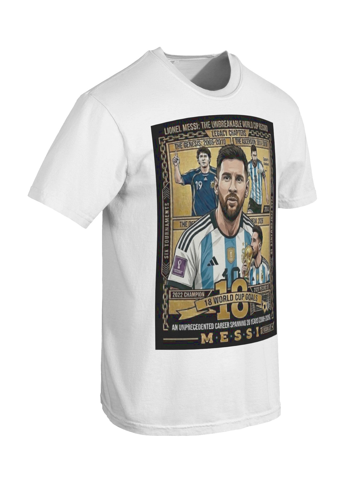 Messi 18 Goals T-Shirt - All Time World Cup Top Scorer Graphic Tee product image (72)
