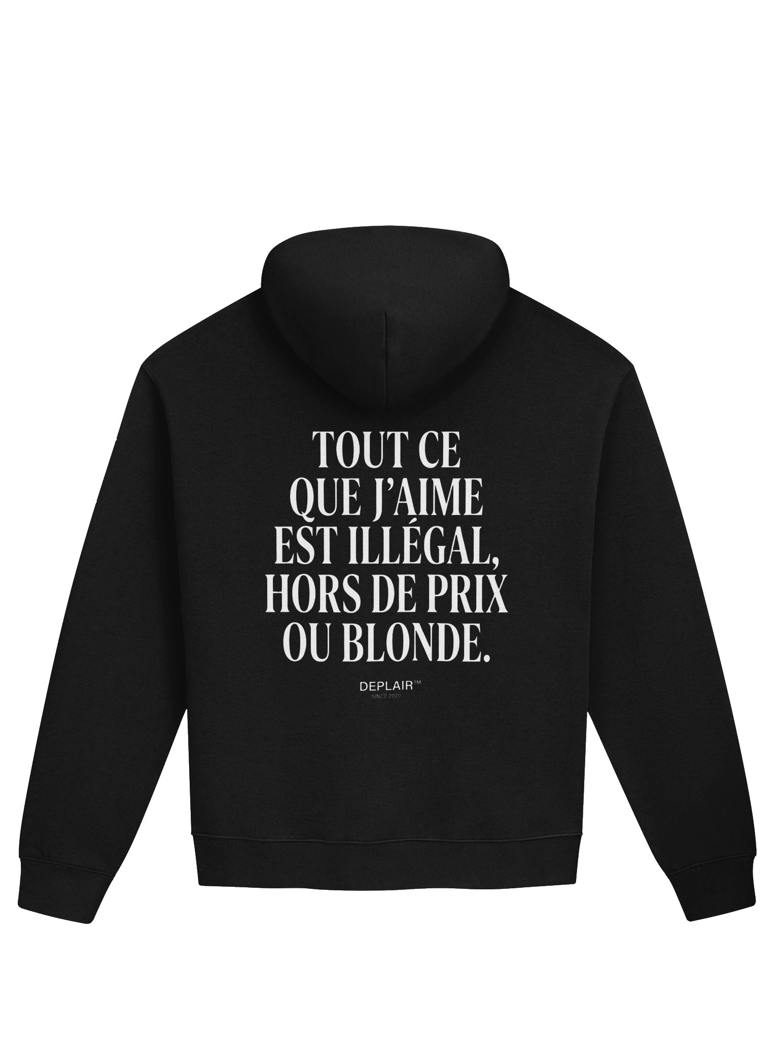 Tout ce que j’aime est illégal, hors de prix ou blonde — Hoodie homme product image (1)
