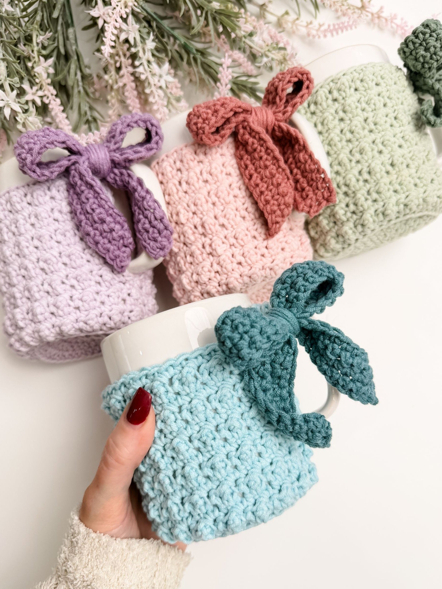 Winterberry Mug Cozy Crochet pattern product image (6)