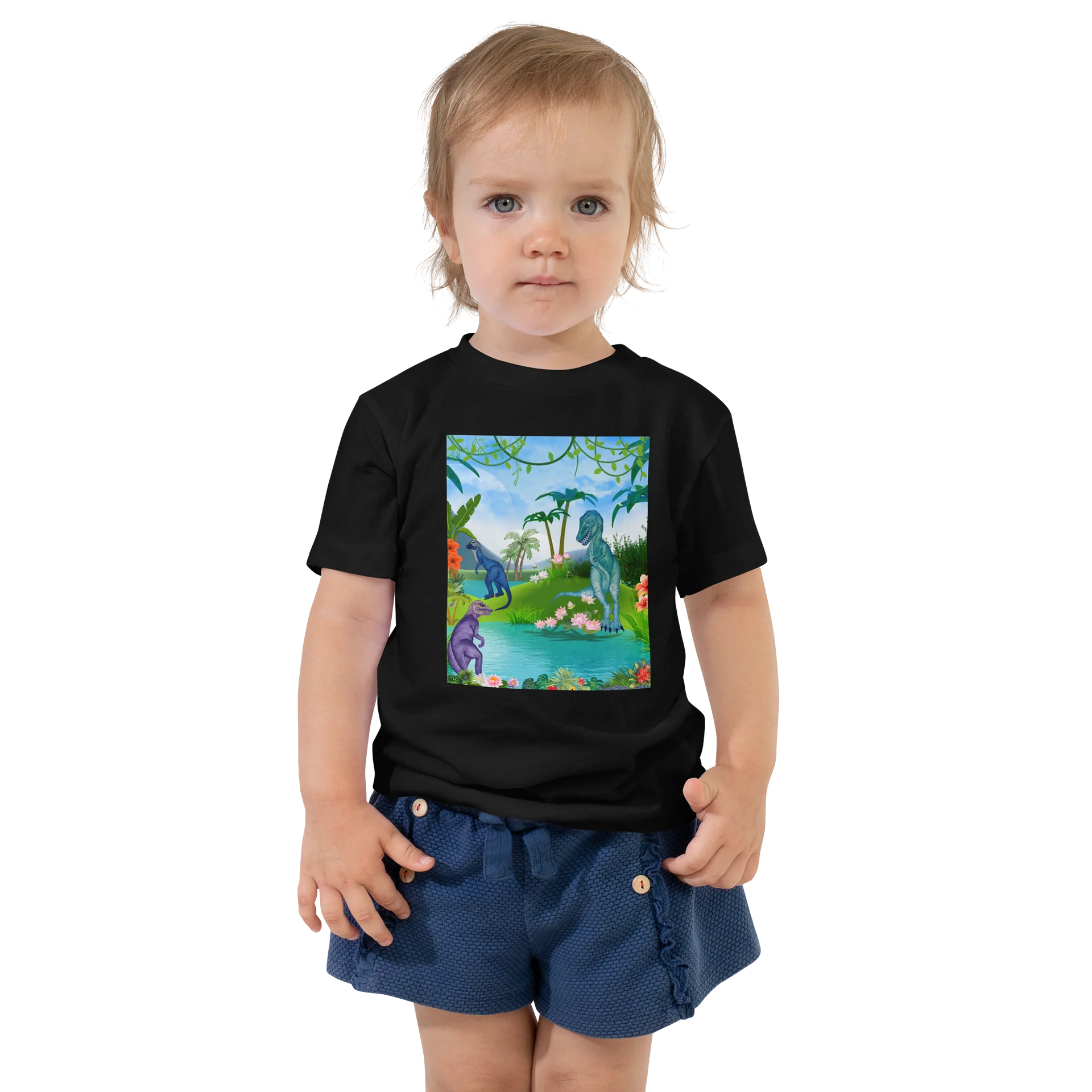 Dino Swim Time Toddler Tee product image (4)