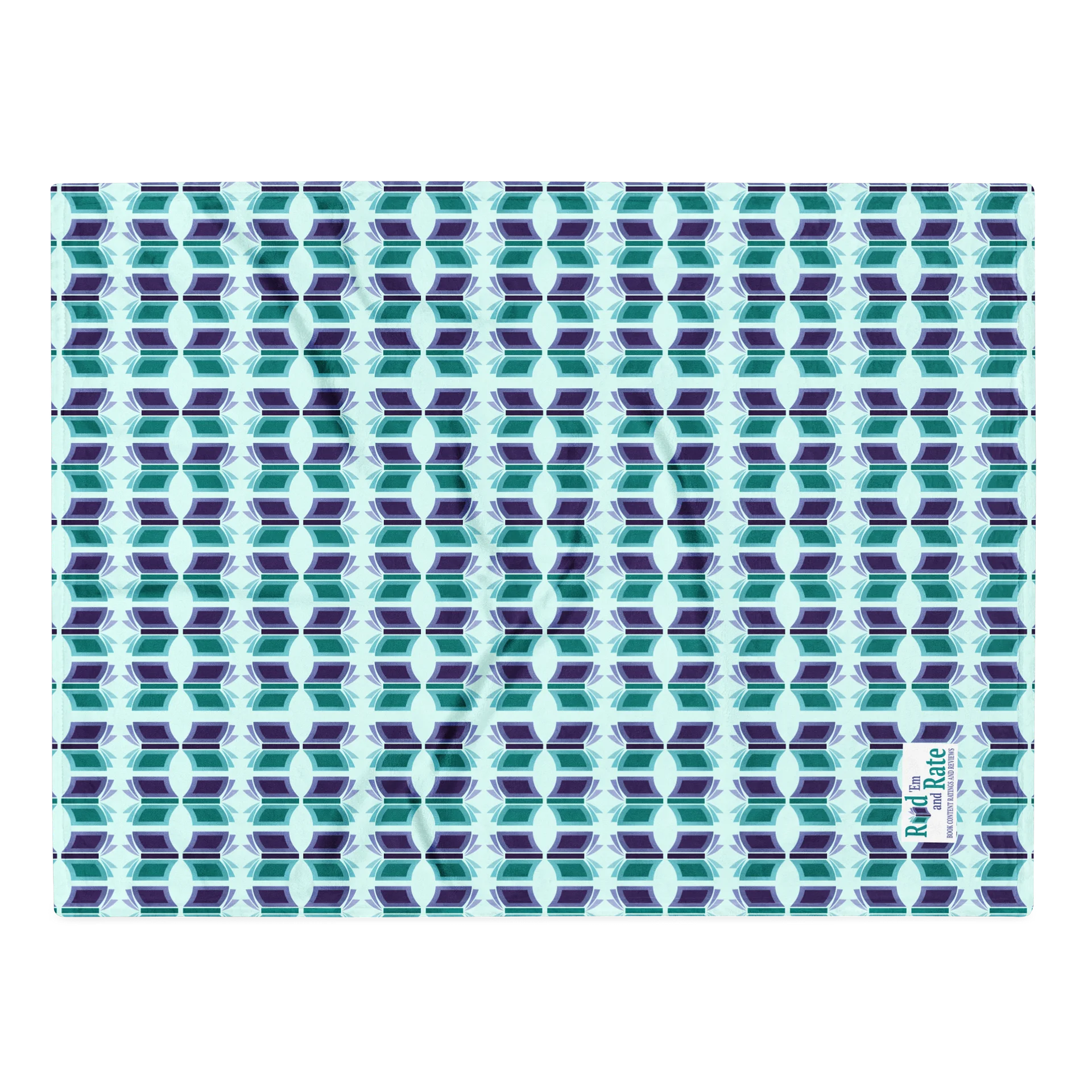 Bookish Blanket (Light Teal Background) product image (2)