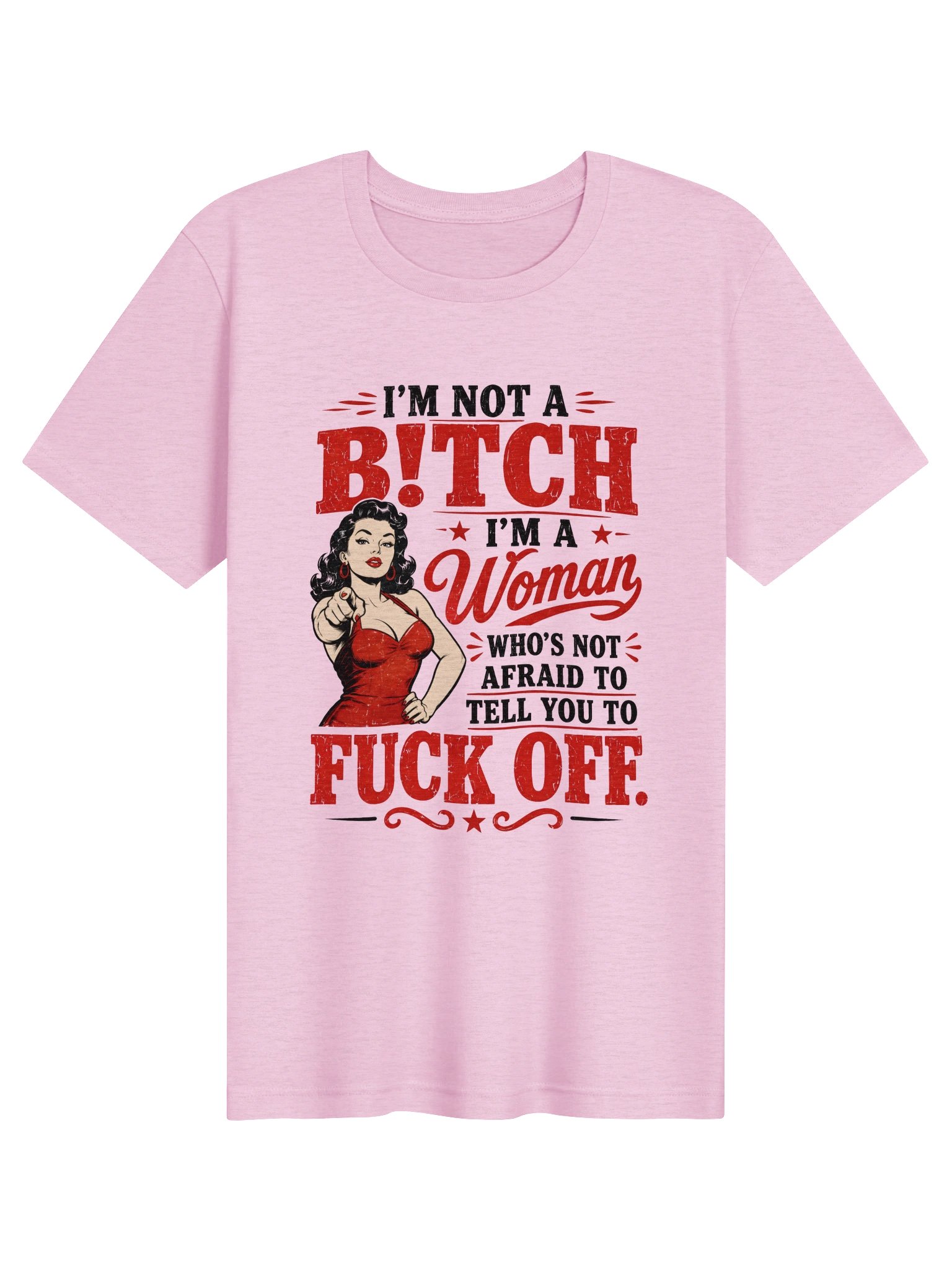 I'm Not a Bitch I'm a Woman Funny Vintage T-Shirt | Bold Feminist Graphic Tee product image (7)