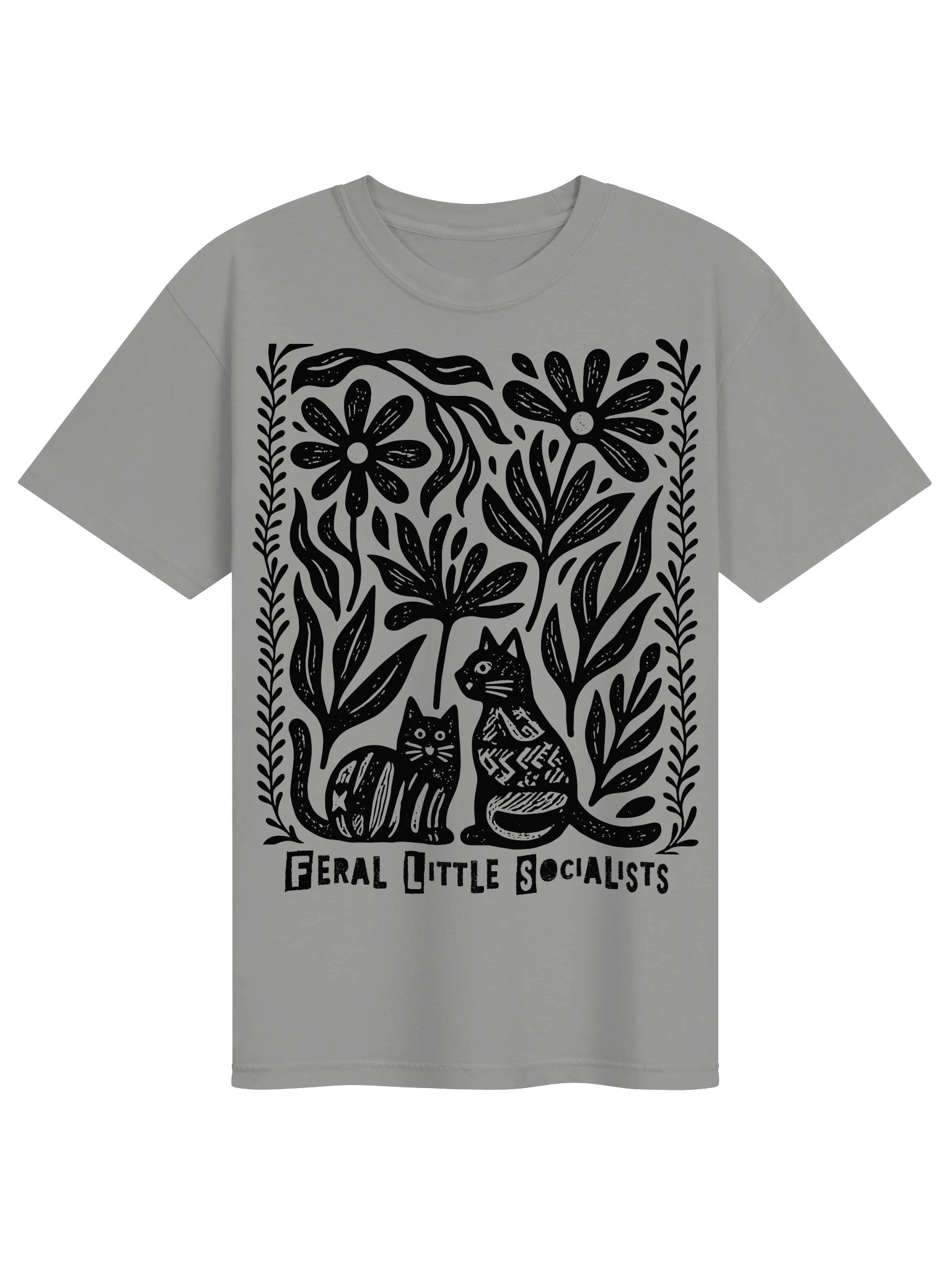 Feral Little Socialists Liberal Cat Lover Shirt product image (2)