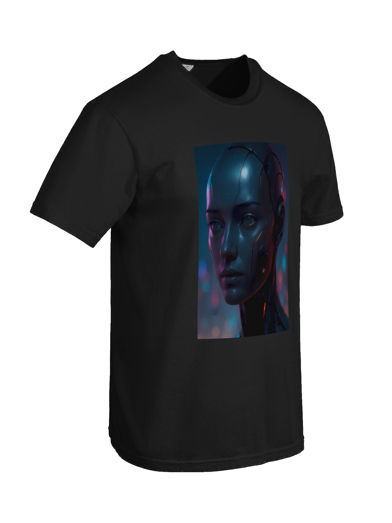 Cyberpunk Android Woman Graphic T-Shirt - 100% Cotton Unisex Heavyweight Crew Neck Futuristic Streetwear Top product image (8)