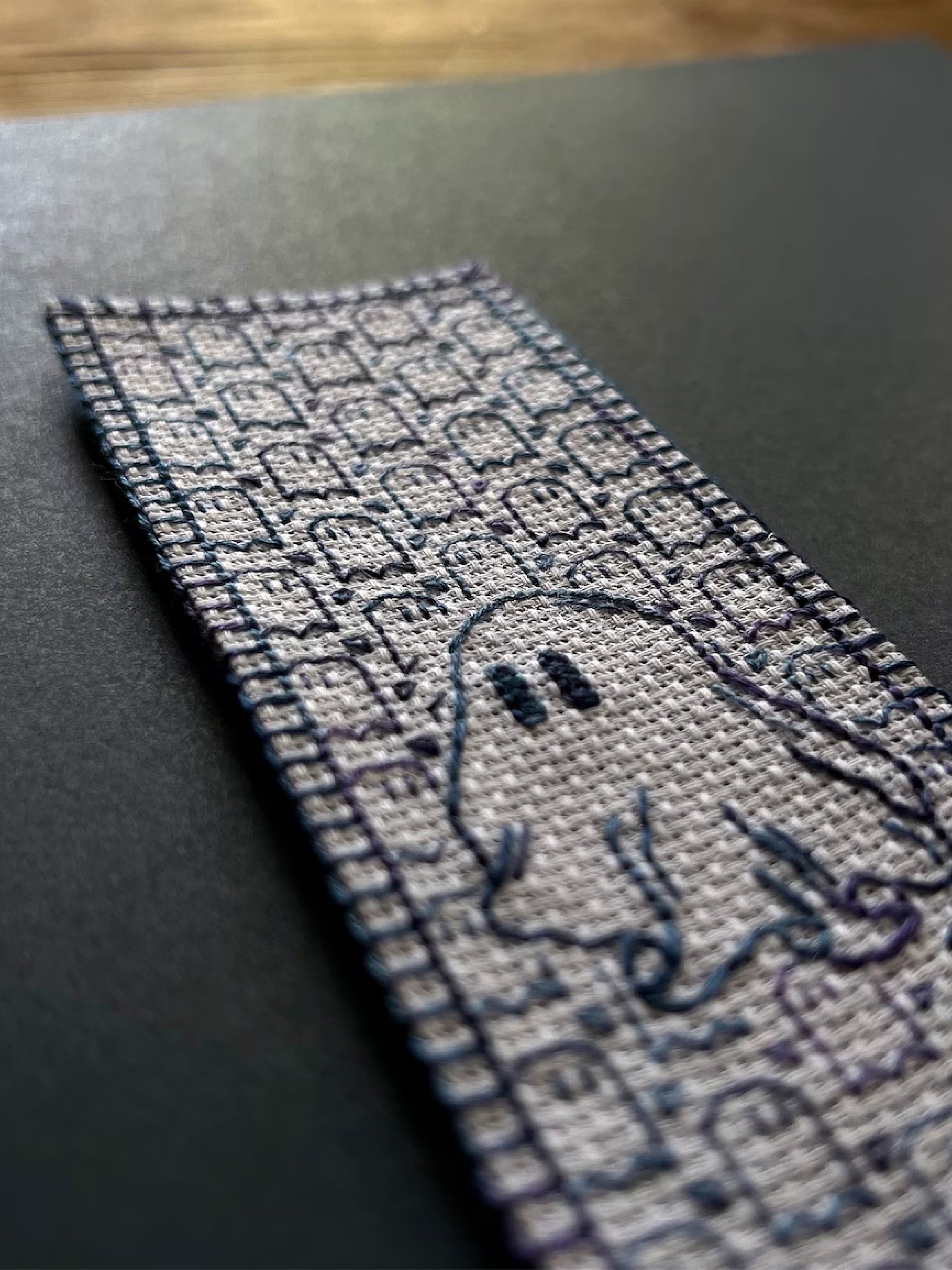 Ghostly Bookmark • Blackwork Cross Stitch Pattern • PDF Digital Download product image (5)