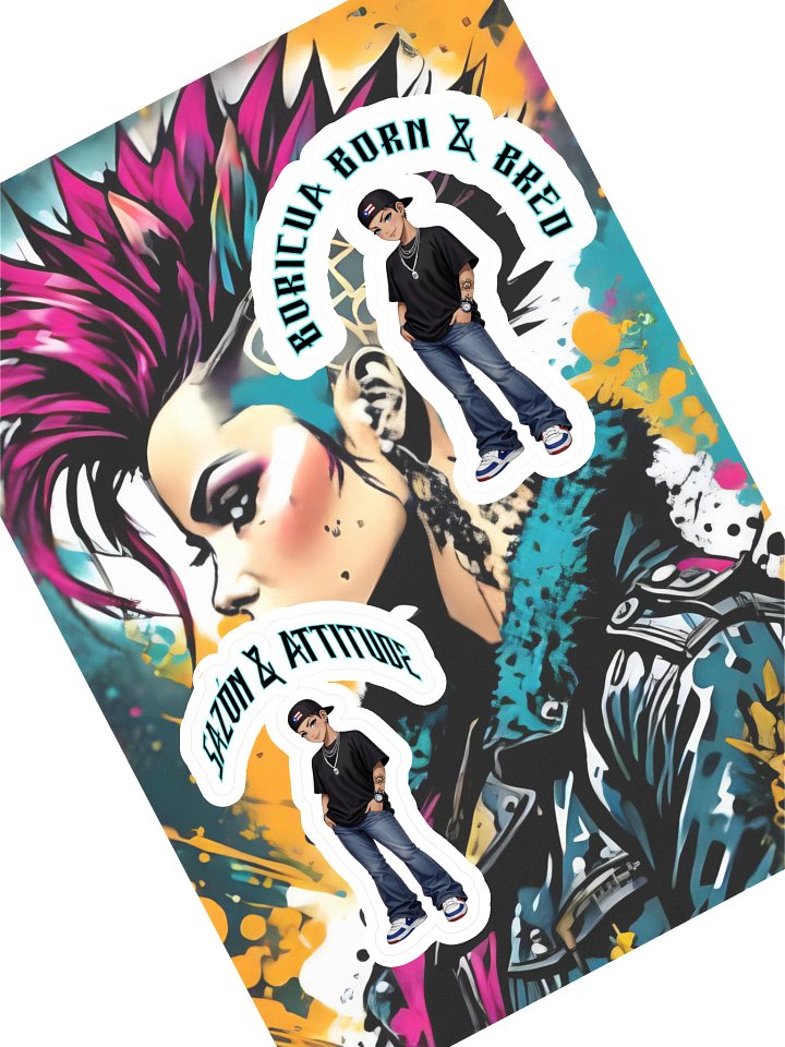 Boricua sticker sheet product image (1)
