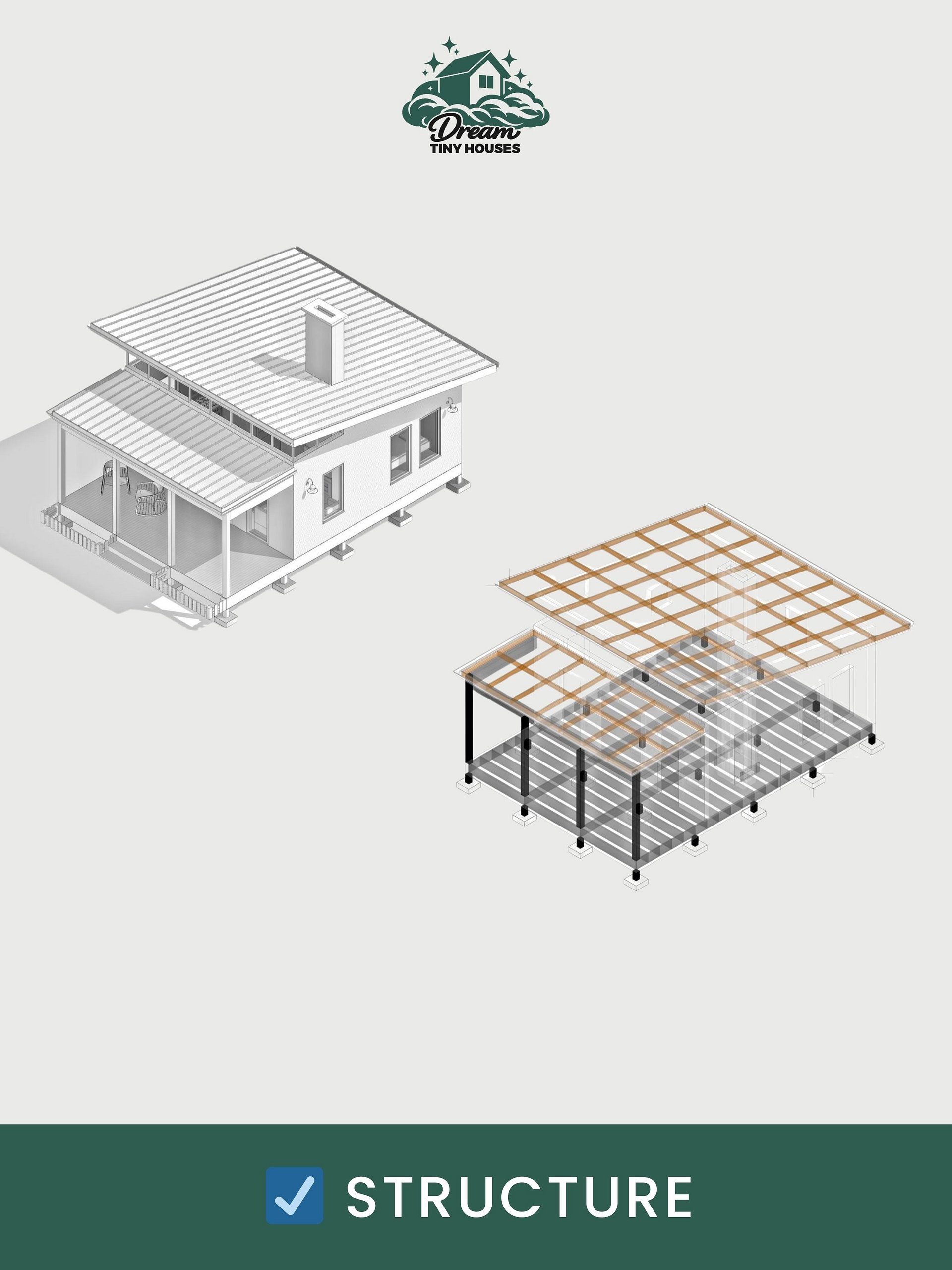 The Monadnock Tiny House Blueprint Set (CAD File + Materials List) product image (7)