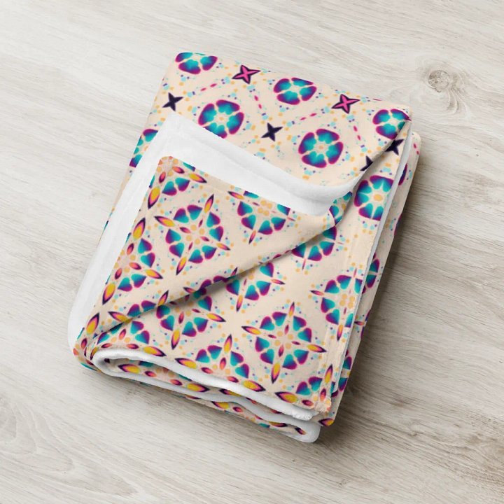 Seamless Metamorphosis Hearts & Stars Patterned Throw Blanket product image (1)