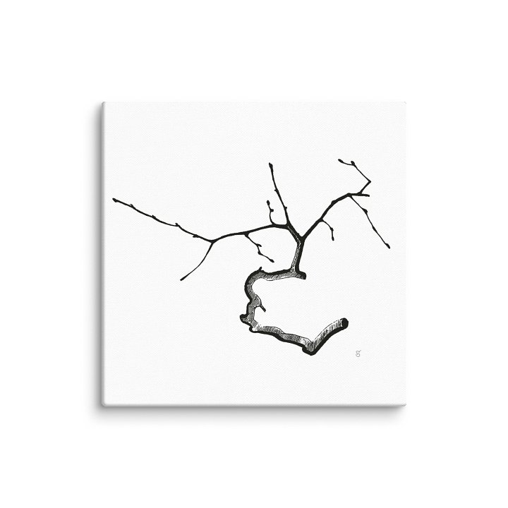 Minimalist Tree Branch Canvas Art - Elegant Twig product image (1)