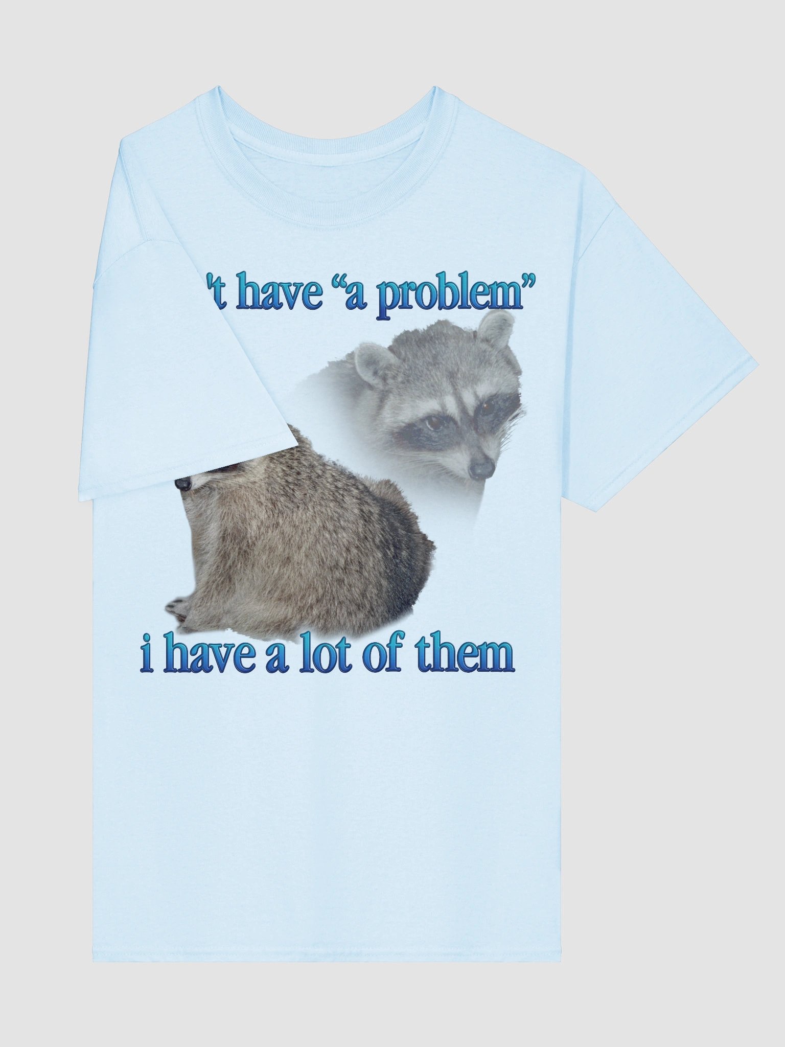 I don't have a problem Raccoon T-Shirt product image (41)