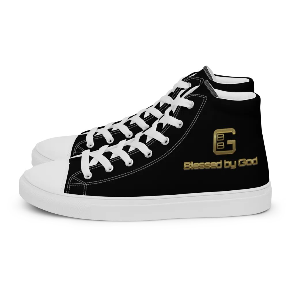 Blessed by God Black High Tops V2 product image (1)