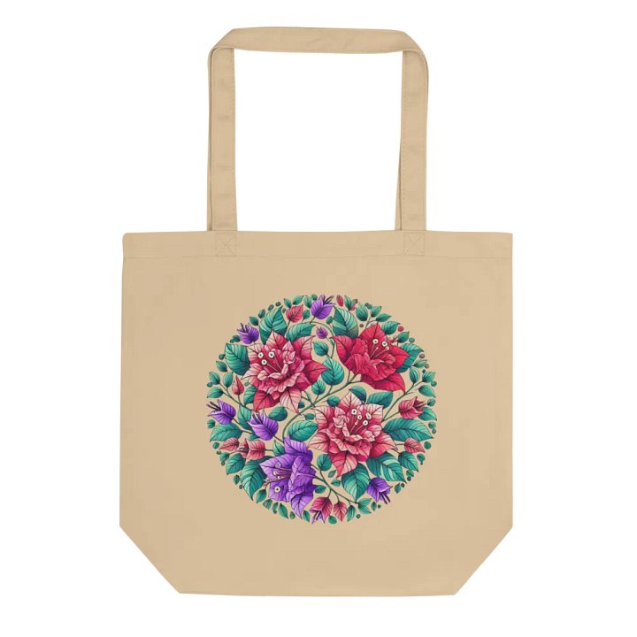 Floral Mandala Eco-Friendly Tote Bag | AI Design flower product image (2)