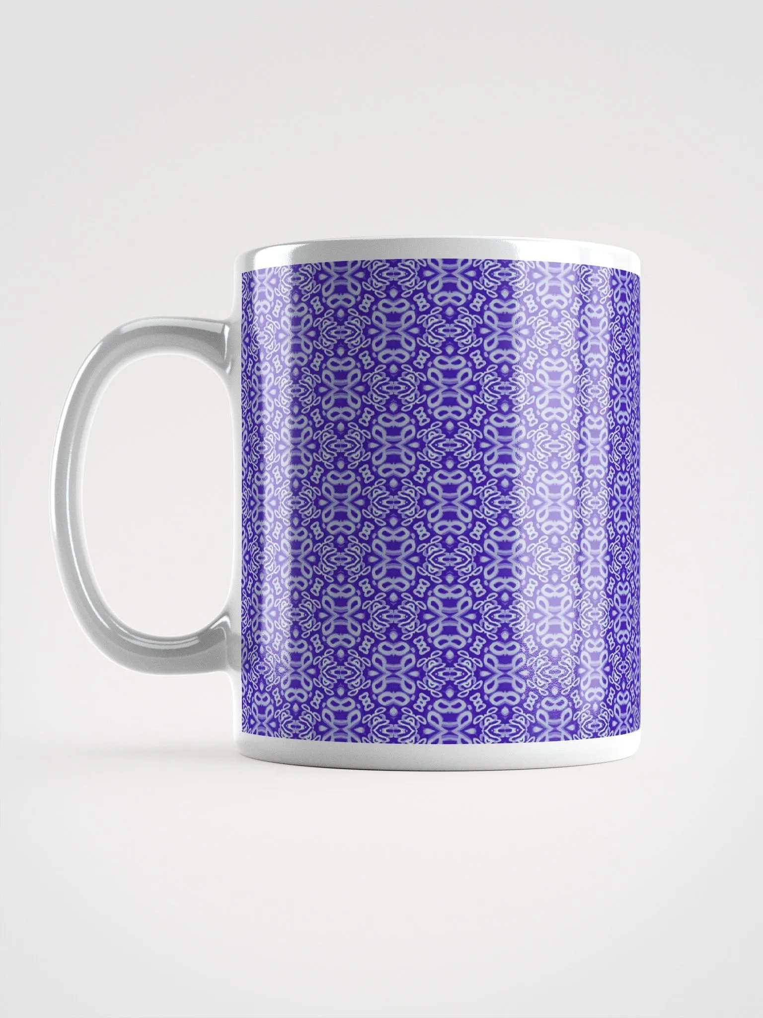 Purple & White Seamless Patterned Ceramic Mug product image (1)