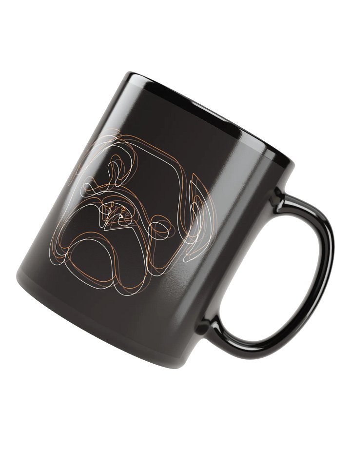 Pug Portrait Black Glossy Mug product image (1)