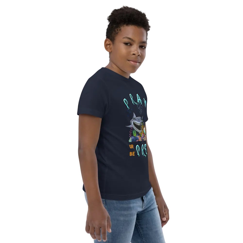 Pray Or Be Prey Funny Christian Kids T-Shirt product image (4)