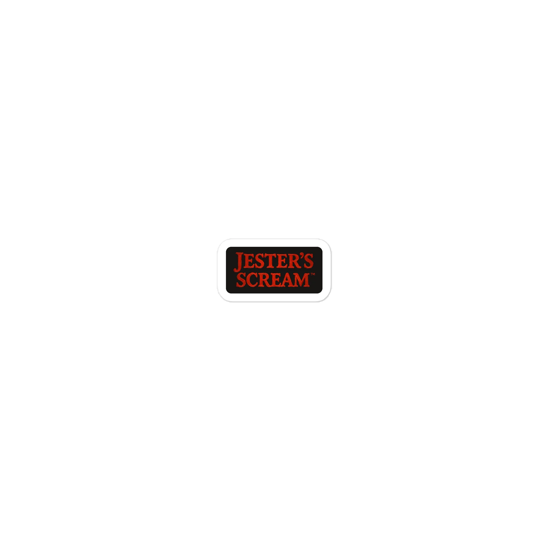 Jester’s Scream™ — Painted Nameplate Sticker product image (1)